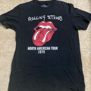 The Rolling Stones Black and Red Short Sleeve Tee